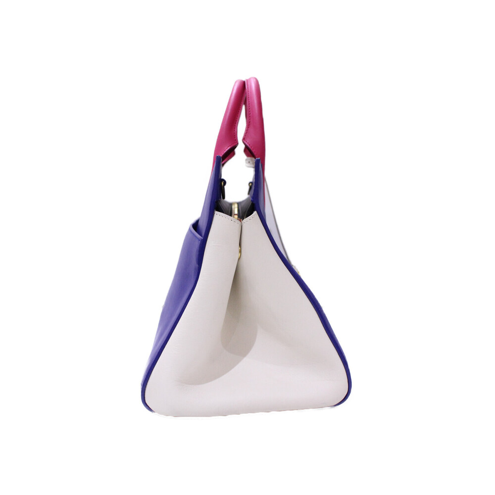 Saint Laurent Cavalieve White Blue Bag Gauche Shoulder strap Pink Handbag - Picture 3 of 7